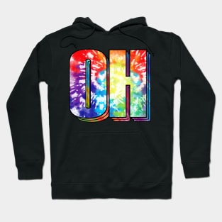 Ohio State OH tie dye colorful Hoodie